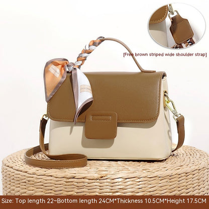 Chic Women's Crossbody Bag Khaki Aspect Front on Basket