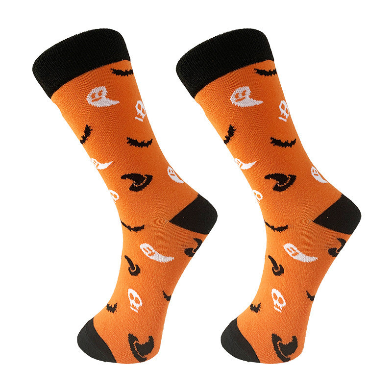 Halloween Bat Print Socks – Fun and Festive Cotton Socks for Spooky Style