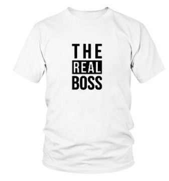 The Boss" & "The Real Boss" Couples Matching T-Shirt Set