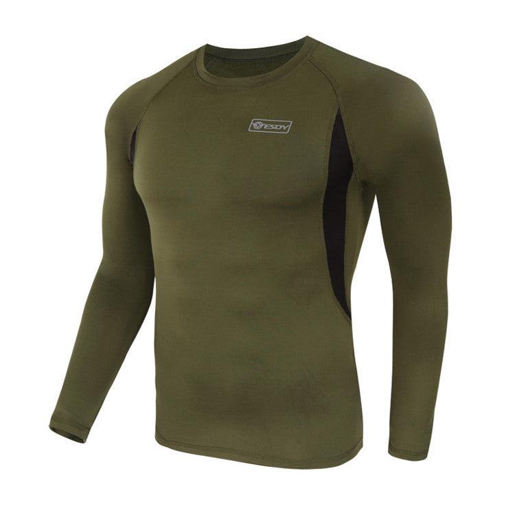 Men's Athletic Compression Set - Long-Sleeve Top and Leggings