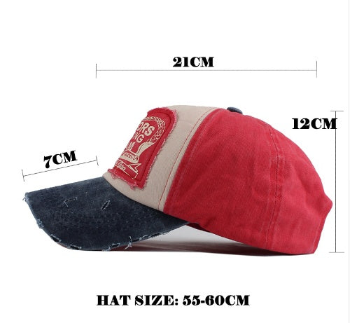 Multicolour Cotton Baseball Cap – Hip Hop Style for Men and Women