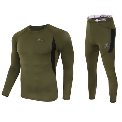 Men's Athletic Compression Set - Long-Sleeve Top and Leggings