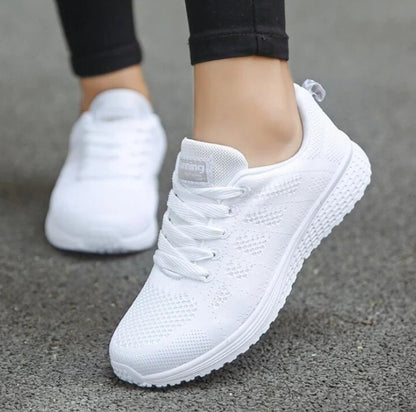 Woman wearing Women's Breathable Sports Sneakers