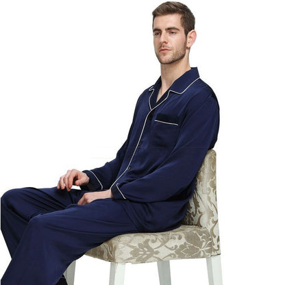 Men's Satin Pajama Set - Luxurious Comfort for Lounging and Sleeping