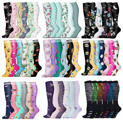 Leisure Printed Sports Pressure Socks Combination Set