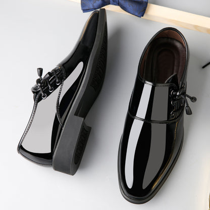 Men's Leather Lace-Up Business Casual Shoes