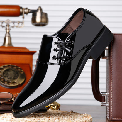 Men's Leather Lace-Up Business Casual Shoes