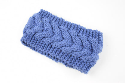 Women's Thick Knit Wool Headband - Diagonal Cross Design