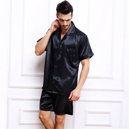 Men's Silk Satin Pyjama Set - Plus Size Nightwear