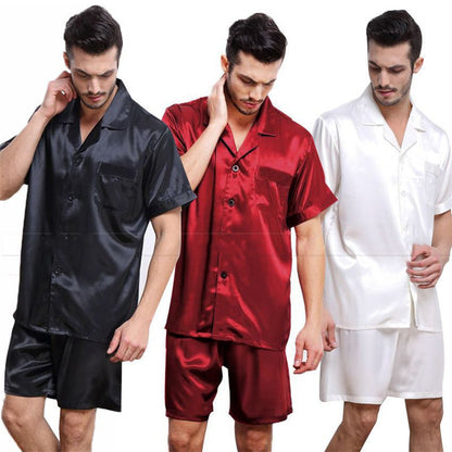 Men's Silk Satin Pyjama Set - Plus Size Nightwear