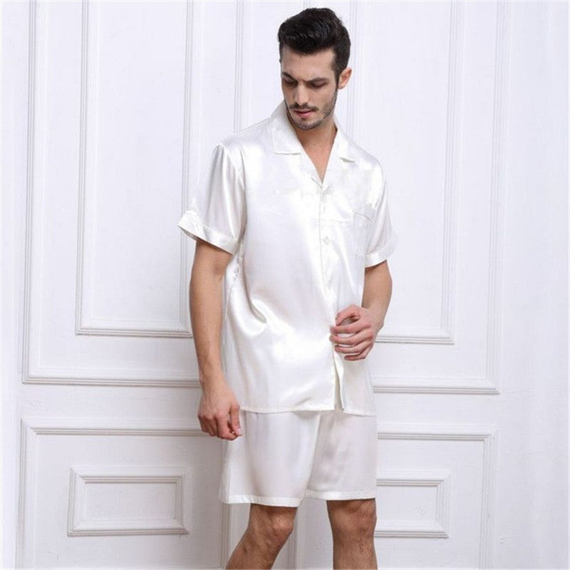 Men's Silk Satin Pyjama Set - Plus Size Nightwear