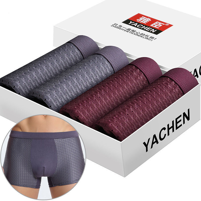 Men's Breathable Mesh Boxer Briefs Set - Cool and Comfortable Fit