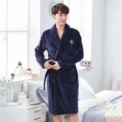 Elegant Winter Flannel Robe for Couples - Soft and Cosy Sleepwear