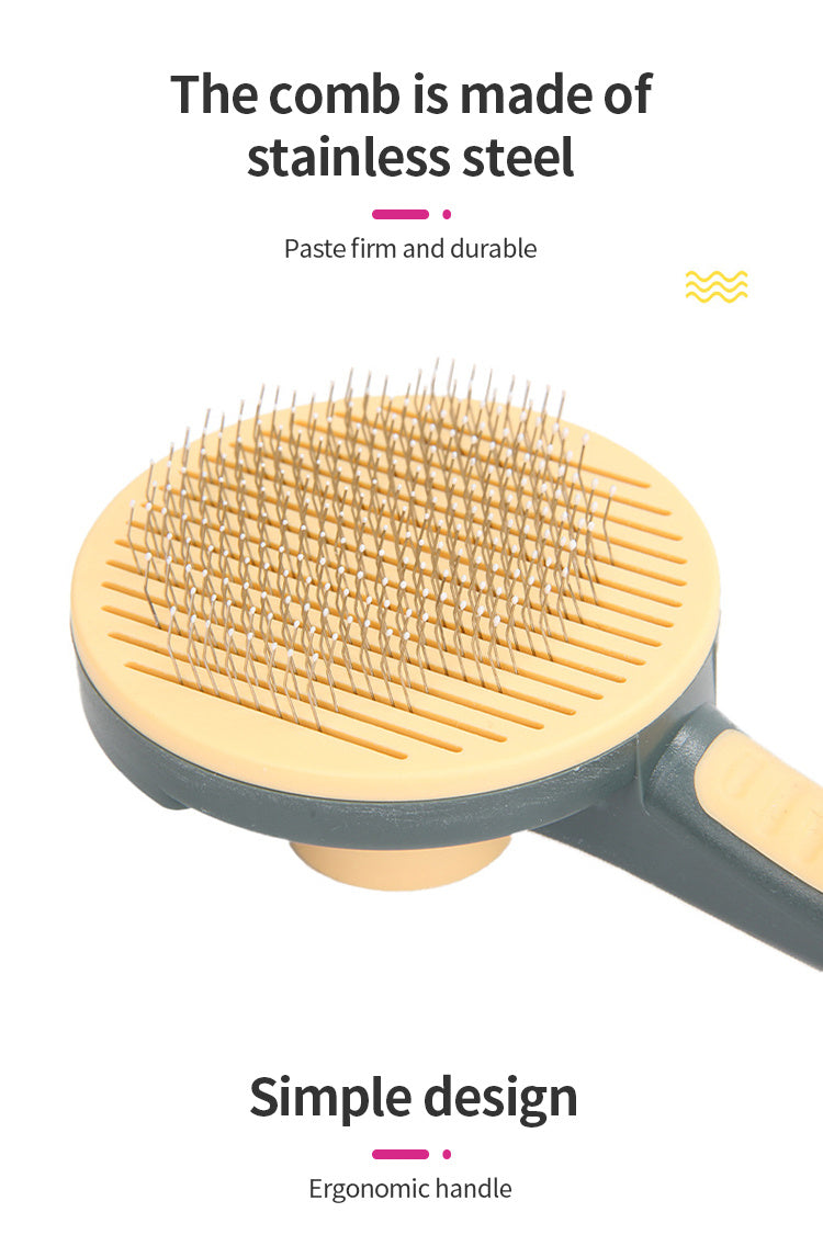 Efficient hair removal pet brush