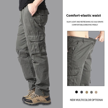 Men's Plus-Size Cotton Cargo Pants - Comfortable and Functional