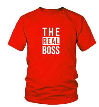 The Boss" & "The Real Boss" Couples Matching T-Shirt Set