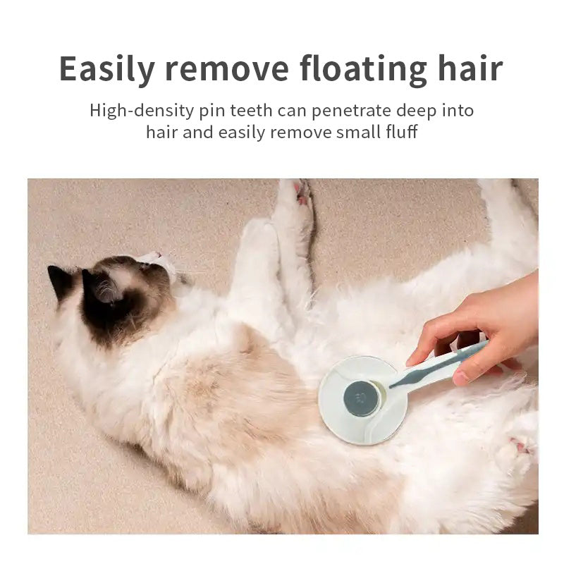 Easy-to-use self-cleaning pet hair brush