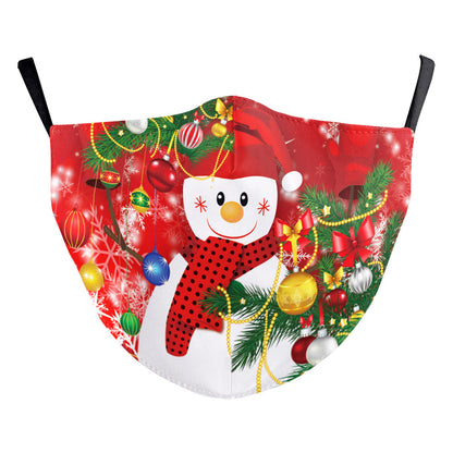 Double-Layer Christmas Mask with Funny Digital Print – Festive Dust Protection