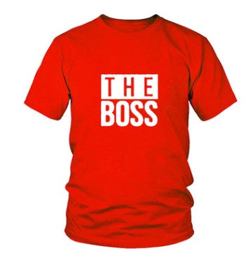 The Boss" & "The Real Boss" Couples Matching T-Shirt Set