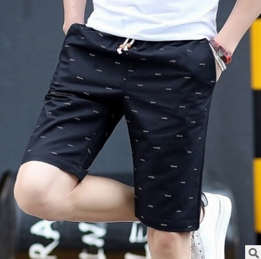 Men's Casual Printed Summer Shorts with Drawstring Waist