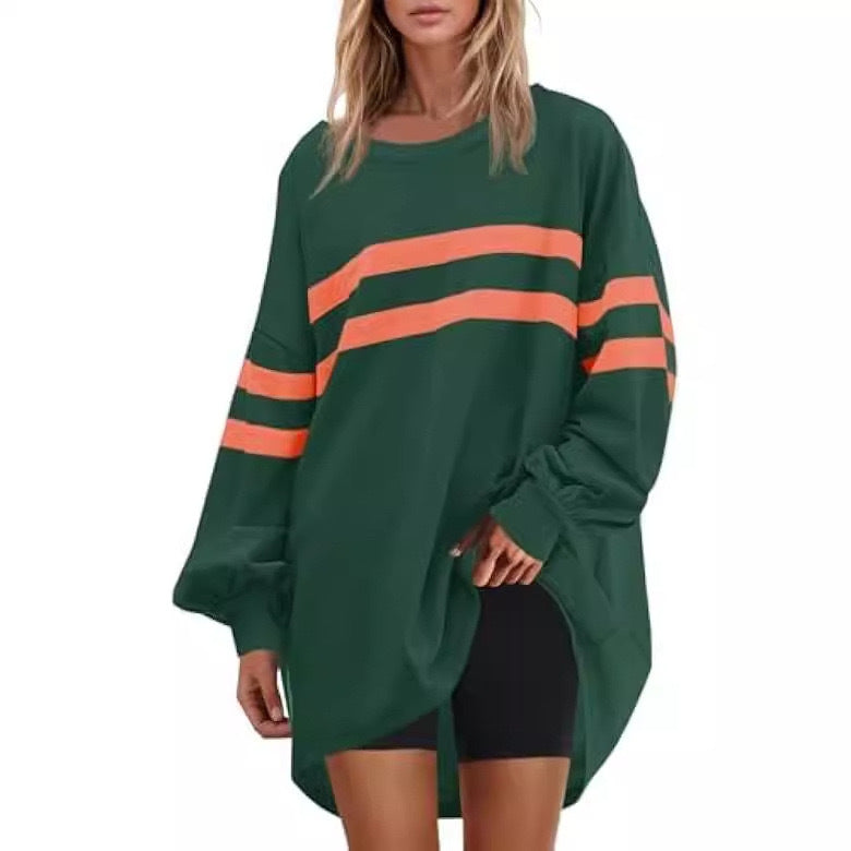 Women's Round Neck Loose Pullover Sweater