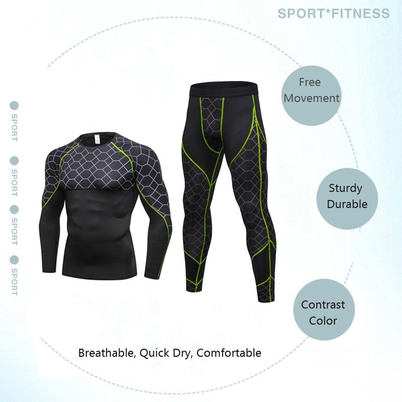 Men's Athletic Compression Set - Performance Top and Leggings