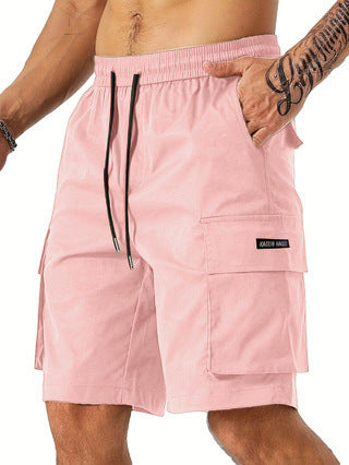 Men's Classic Cargo Shorts with Adjustable Drawstring Waist