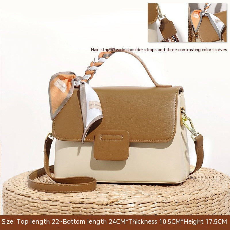 Chic Women's Crossbody Bag Khaki Aspect Front on Basket