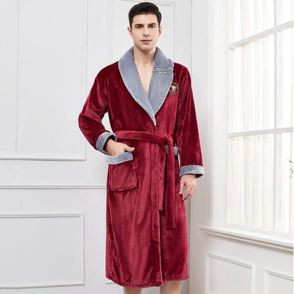 Elegant Winter Flannel Robe for Couples - Soft and Cosy Sleepwear