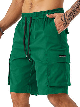 Men's Classic Cargo Shorts with Adjustable Drawstring Waist