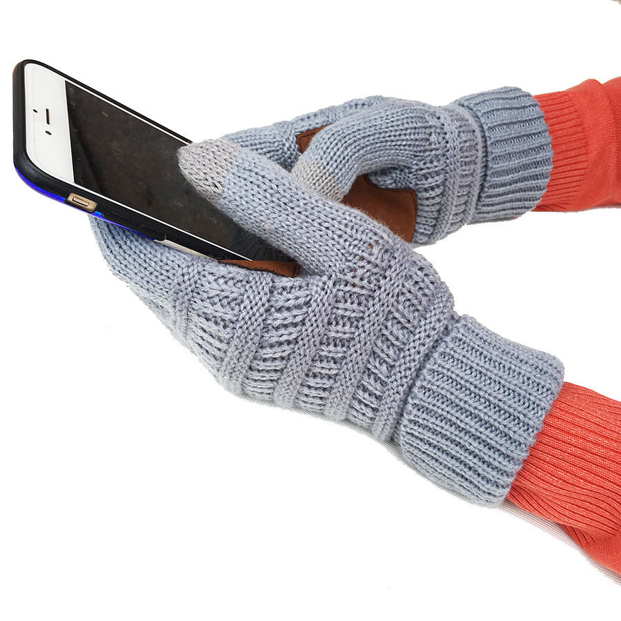 European And American Wool Knitted Touch Screen Gloves