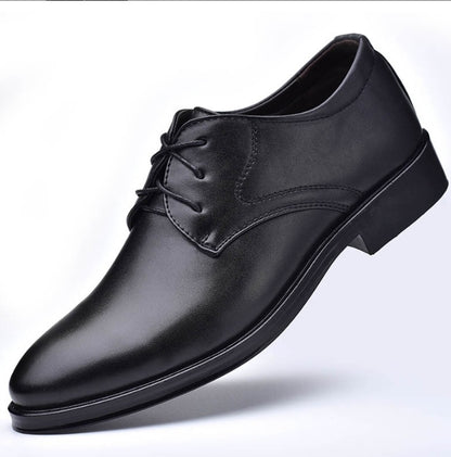 Men's Sleek Black Pointed Toe Shoes