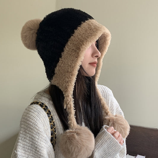 Stay Cozy and Stylish with This Soft Plush Pom-Pom Winter Hat