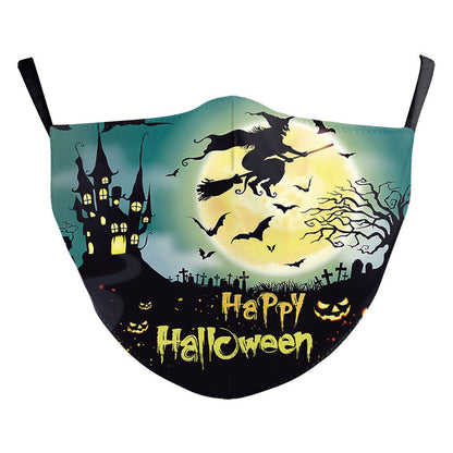 Halloween Skull Funny Digital Printing Double-layer Dust Mask