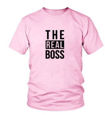 The Boss" & "The Real Boss" Couples Matching T-Shirt Set