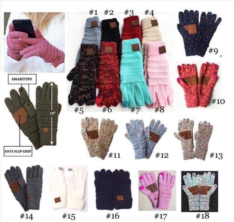 European And American Wool Knitted Touch Screen Gloves