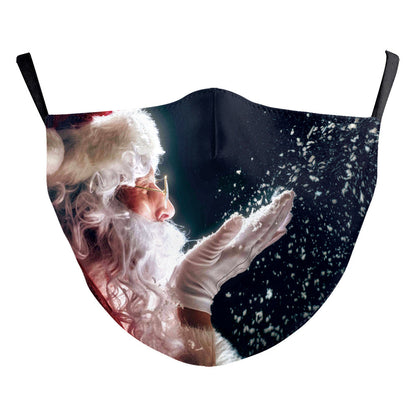 Double-Layer Christmas Mask with Funny Digital Print – Festive Dust Protection