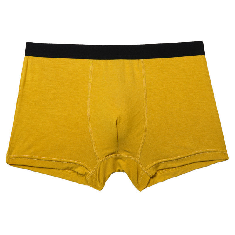 Pure Colour Bamboo Fibre Men's Underwear