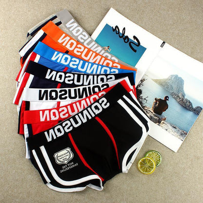 Men's Breathable Boxer Briefs with Elastic Waistband