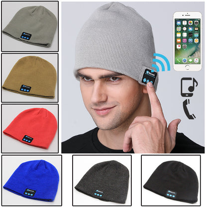 Wireless Knitted Hat With Bluetooth Headset