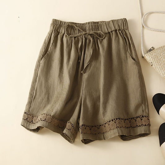 Summer Thin Linen Shorts For Women