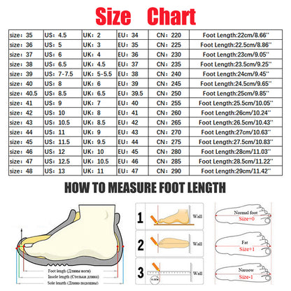 Women's Breathable Sports Sneakers Sizing Chart