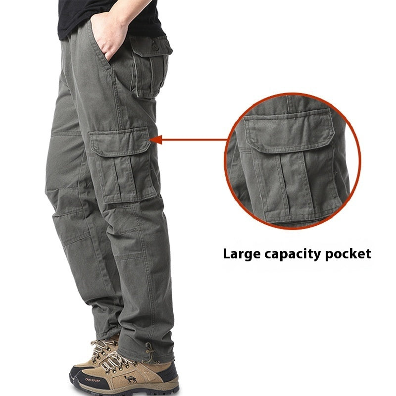 Men's Plus-Size Cotton Cargo Pants - Comfortable and Functional