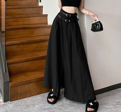 Ladies New High Waist Slimming Pleated Skirt