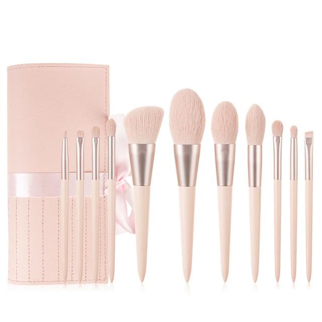 11 Piece Premium Makeup Brush Set Carry Case White Background 2
