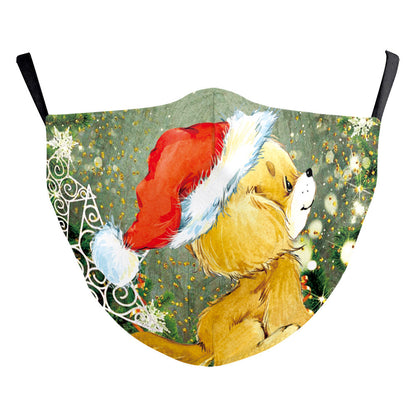 Double-Layer Christmas Mask with Funny Digital Print – Festive Dust Protection