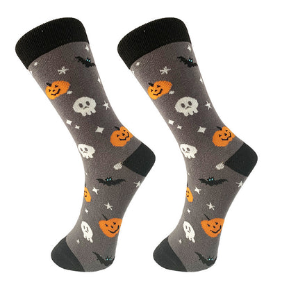 Halloween Bat Print Socks – Fun and Festive Cotton Socks for Spooky Style