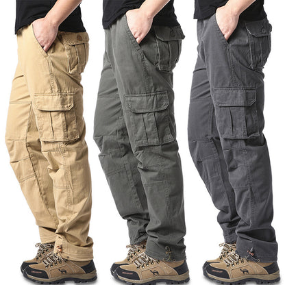 Men's Plus-Size Cotton Cargo Pants - Comfortable and Functional