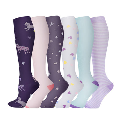 Leisure Printed Sports Pressure Socks Combination Set