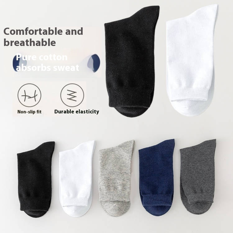 Breathable Cotton Socks – Comfortable, Sweat-Absorbing, Non-Slip Fit